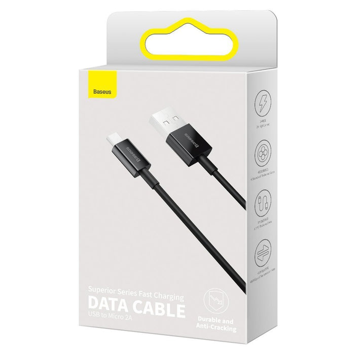 EAN 6953156208476 - Baseus CAMYS-01 cable de teléfono móvil Negro 1 m USB A Micro-USB B imagen 1