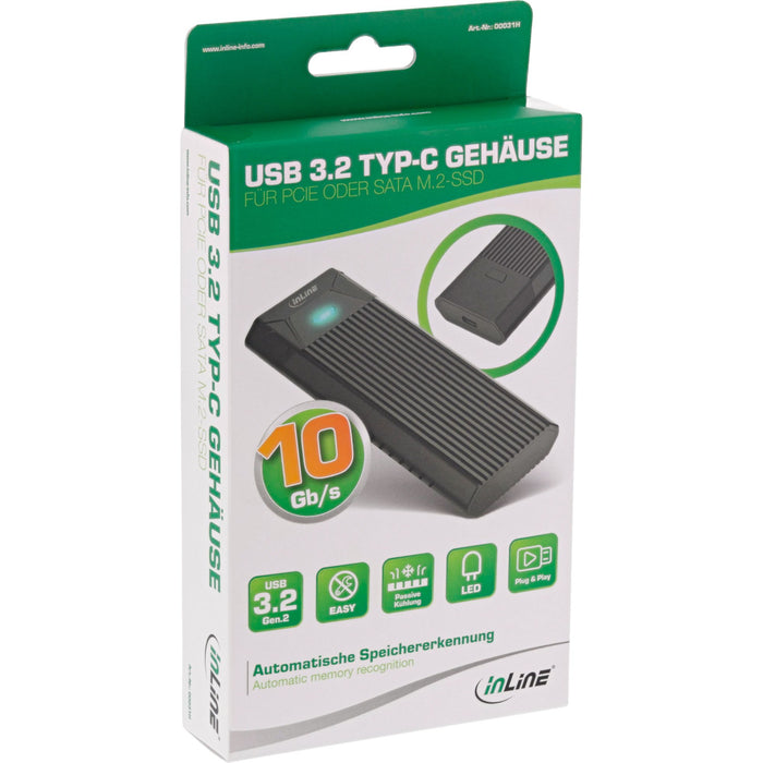 EAN 4043718296071 - InLine 00031H caja para disco duro externo Caja externa para unidad de estado sólido (SSD) Negro M.2 imagen 6