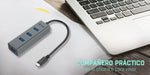 EAN 8595611702266 - i-tec Metal C31HUBMETAL403 hub de interfaz USB 3.2 Gen 1 (3.1 Gen 1) Type-C 5000 Mbit/s Gris imagen 5