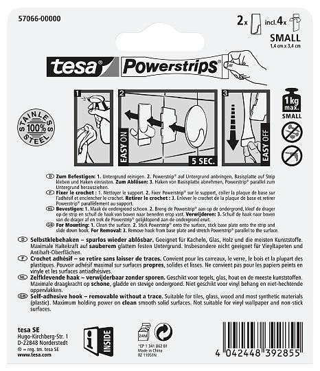 EAN 4042448392855 - TESA 57066-00000 gancho para almacenamiento Interior Gancho toallero Metálico 2 pieza(s) imagen 3