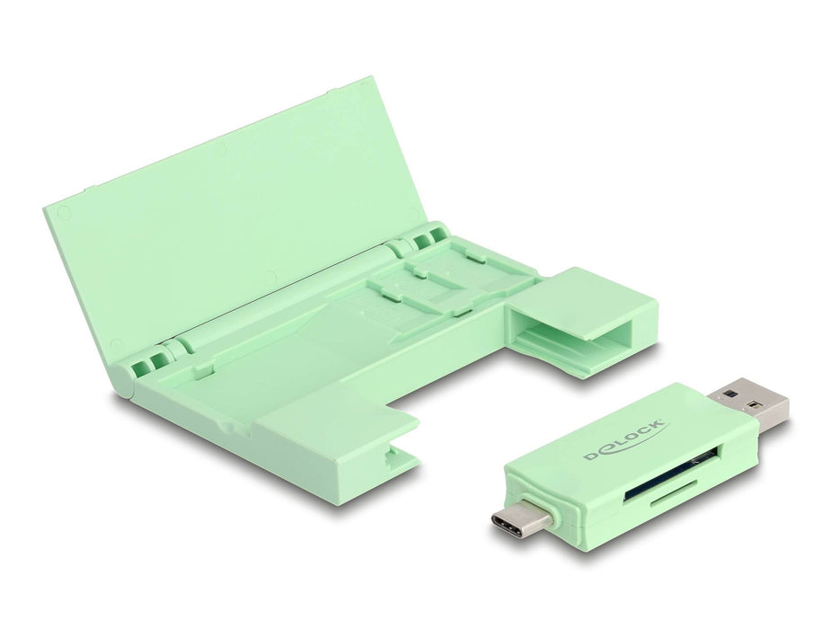 EAN 4043619910151 - DeLOCK 91015 lector de tarjeta USB 3.2 Gen 1 (3.1 Gen 1) Type-A/Type-C Color menta imagen 1