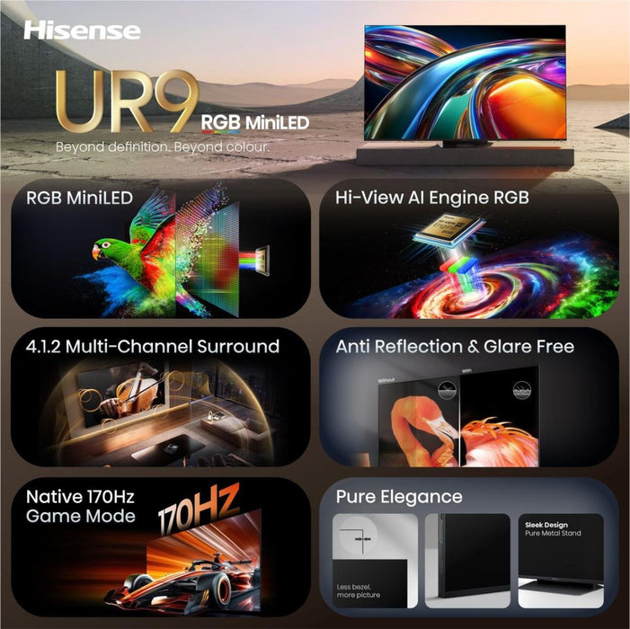 EAN 6942351436241 - Hisense 65UR9S 165,1 cm (65") 4K Ultra HD Smart TV Wifi Gris 3500 cd / m² imagen 3