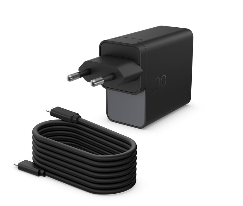 EAN 0199764412355 - HP 100W GaN Wall Charger adaptador e inversor de corriente Interior Negro imagen 1