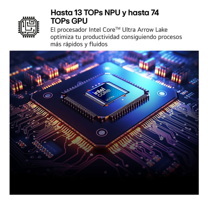 EAN 8806096479476 - LG Gram 14Z90T Intel Core Ultra 7 255H Portátil 35,6 cm (14") WUXGA 32 GB LPDDR5x-SDRAM 1 TB SSD Wi-Fi 6E imagen 8