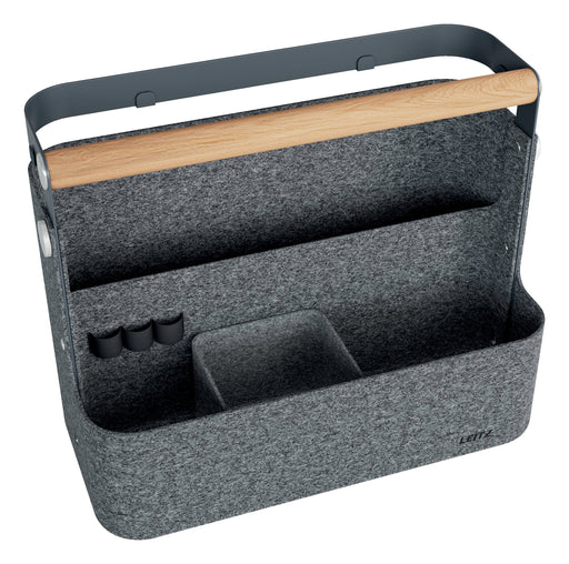 EAN 4002432136643 - Leitz 61990089 caja de almacenaje Rectangular Sentido, Poliéster reciclado, Haya Gris imagen 1