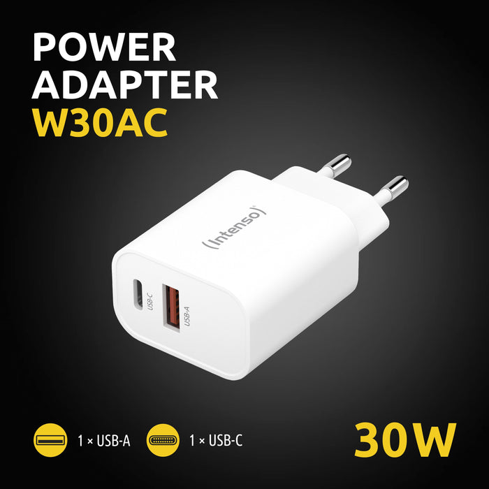 EAN 4034303033287 - Intenso POWER ADAPTER USB-A/USB-C/7803012 Universal Blanco Corriente alterna Carga rápida Interior imagen 2