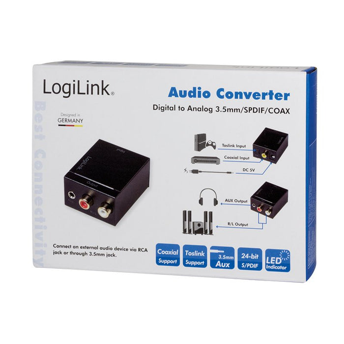 EAN 4052792044805 - LogiLink CA0101 convertidor de audio Negro imagen 6