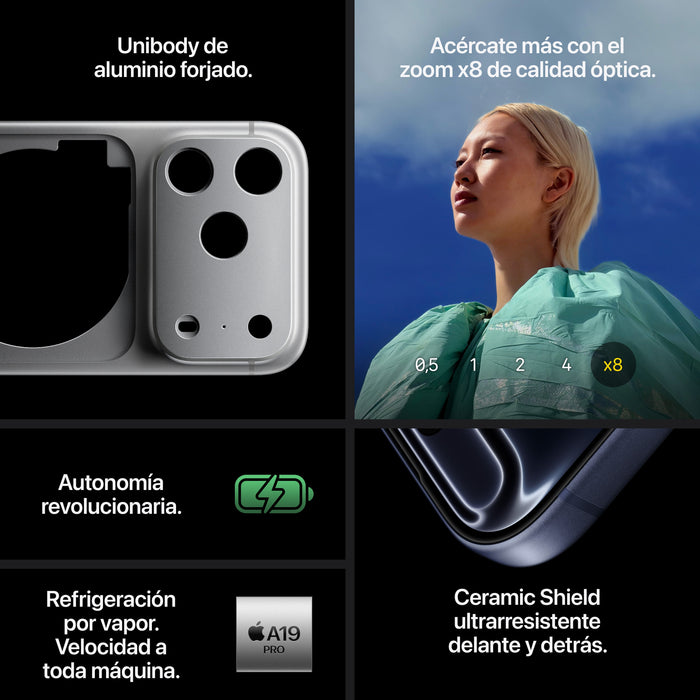 EAN 0195950627763 - Apple iPhone 17 Pro 16 cm (6.3") SIM doble iOS 26 5G USB Tipo C 512 GB Plata imagen 6