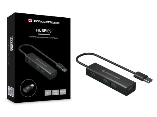 EAN 4015867225547 - Conceptronic HUBBIES06B hub de interfaz USB 3.2 Gen 1 (3.1 Gen 1) Type-A 5000 Mbit/s Negro imagen 2