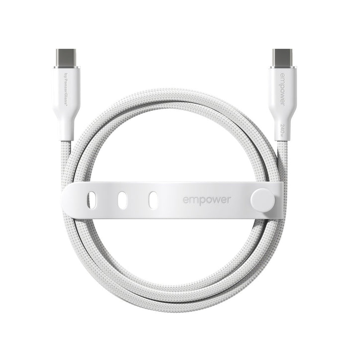 EAN 5715685027680 - PanzerGlass empower™ by ® Racing 240W USB-C to USB-C Cable | USB 2.0 | 2M | Silver White cable USB Blanco imagen 4