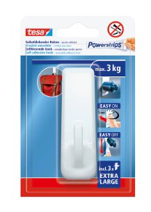 EAN 4063565403484 - TESA 59029-00000-00 gancho para almacenamiento Interior Gancho de abrigo Blanco 1 pieza(s) imagen 1