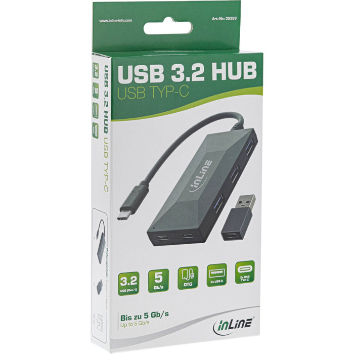 EAN 4043718294725 - InLine 35399 hub de interfaz USB 2.0 Type-C 5000 Mbit/s Negro imagen 7