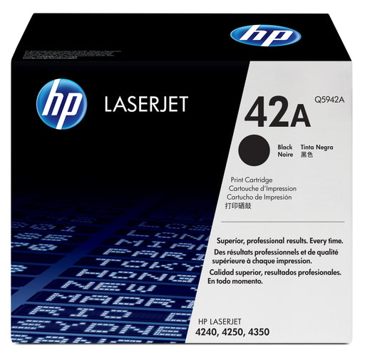 EAN 0829160221755 - HP 42A Black Original LaserJet Toner Cartridge cartucho de tóner 1 pieza(s) imagen 1