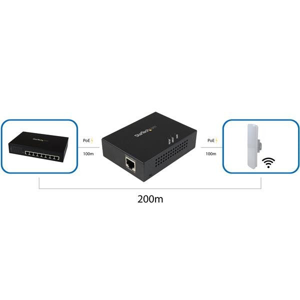 EAN 0065030860895 - StarTech.com POEEXT1GAT ampliador de red Repetidor de red Negro imagen 4