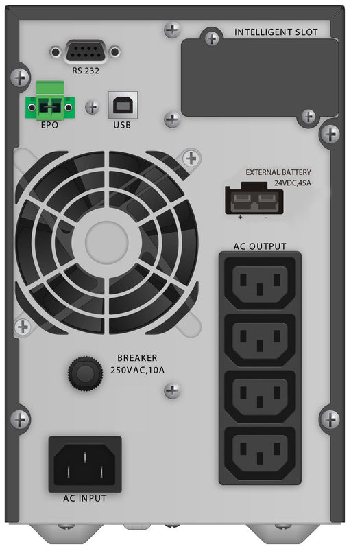 EAN 4260074979756 - PowerWalker VFI 1000 TGB sistema de alimentación ininterrumpida (UPS) Doble conversión (en línea) 1 kVA 9 imagen 2