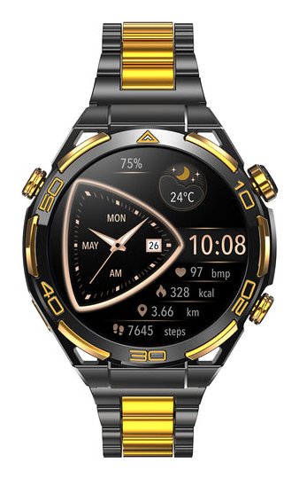 EAN 6931548325796 - Blackview W90 Pro 3,63 cm (1.43") AMOLED 48.6 mm Digital 466 x 466 Pixeles Pantalla táctil Negro, Oro GPS imagen 2