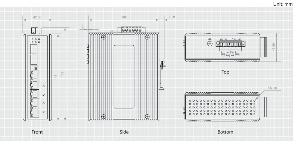 EAN 4015867188507 - LevelOne IES-0610 switch Gigabit Ethernet (10/100/1000) Energía sobre Ethernet (PoE) Negro imagen 2