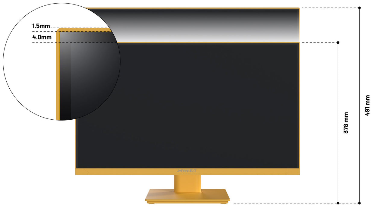 EAN 4589511175767 - JAPANNEXT JN-I238FHD120F-HSP-YE pantalla para PC 60,5 cm (23.8") 1920 x 1080 Pixeles Full HD LCD Amarillo imagen 3