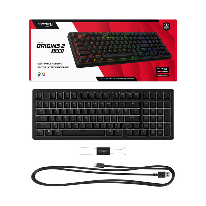 EAN 0198828944764 - HyperX Origins 2 1800 teclado Juego USB Negro imagen 11