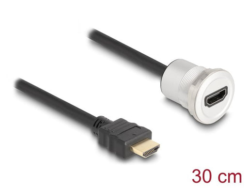 EAN 4043619881802 - DeLOCK 88180 cable HDMI 0,3 m HDMI tipo A (Estándar) Negro, Plata imagen 2