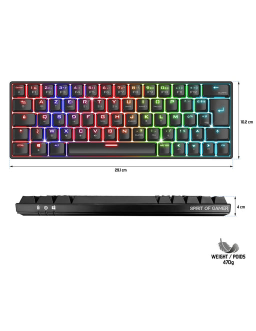EAN 3700104455252 - Spirit of Gamer XPERT-K200 teclado Juego Bluetooth Negro imagen 2