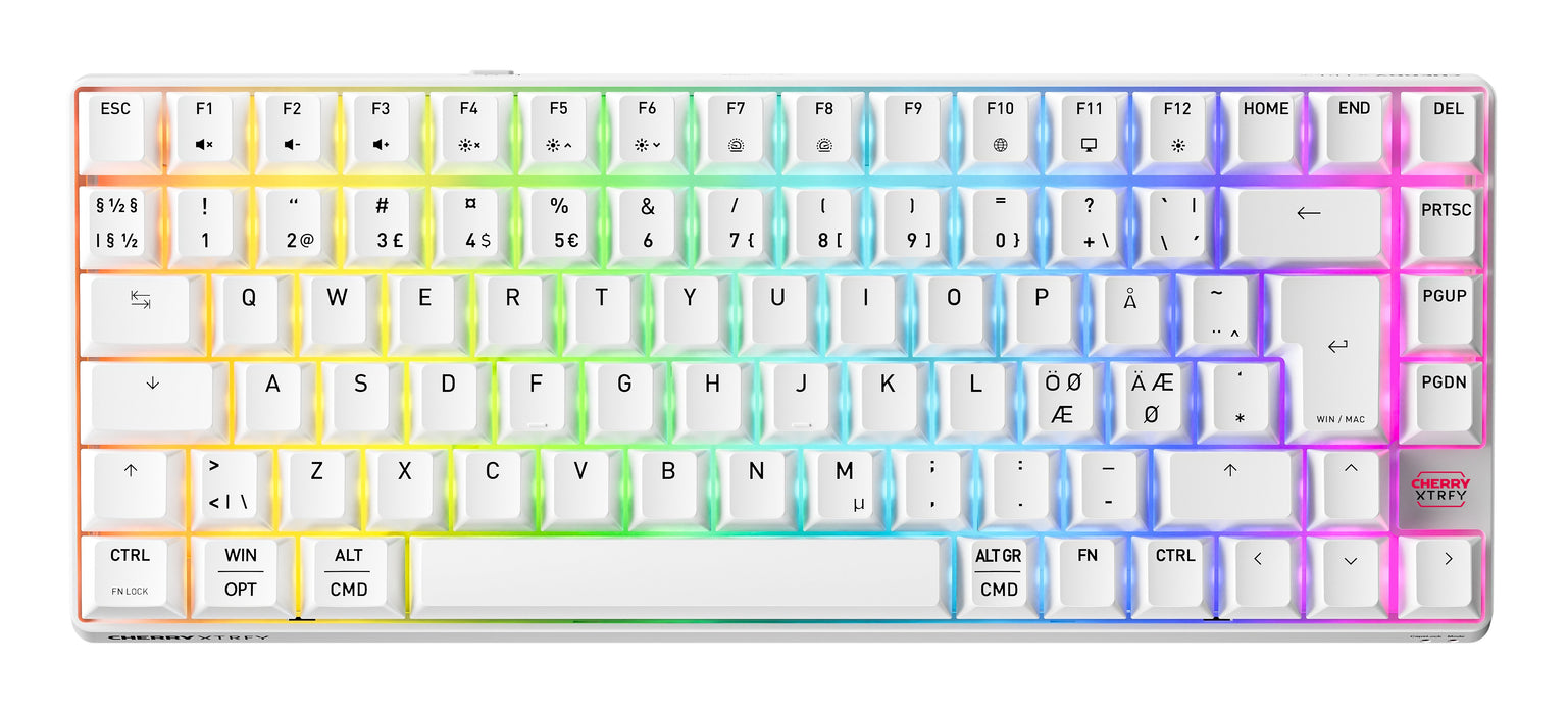EAN 4025112121357 - CHERRY XTRFY K33 Compact Wireless teclado Juego USB + RF Wireless + Bluetooth QWERTY Nórdico Blanco imagen 1