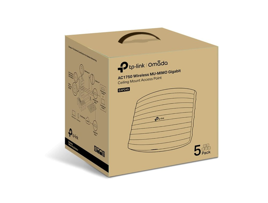 EAN 4897098687017 - TP-Link Omada EAP245(5-PACK) punto de acceso inalámbrico 1750 Mbit/s Blanco Energía sobre Ethernet (PoE) imagen 5