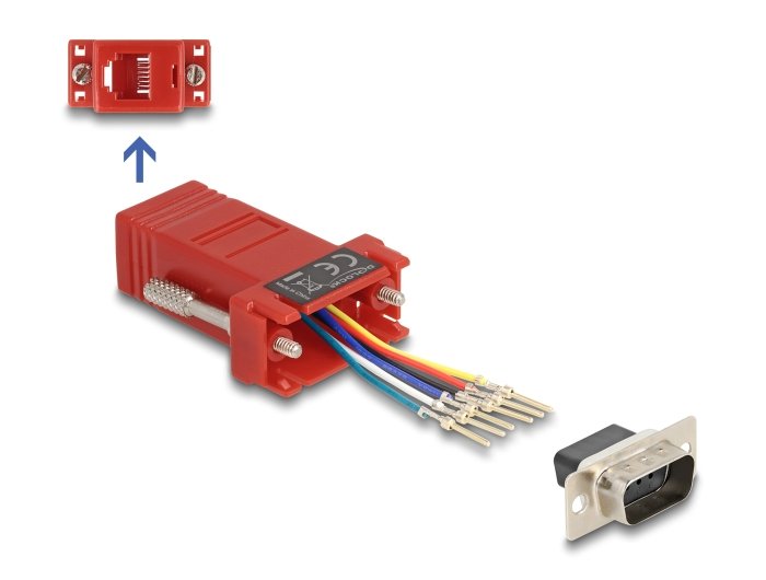 EAN 4043619670741 - DeLOCK 67074 cambiador de género para cable D-Sub 9 RJ12 Rojo imagen 1