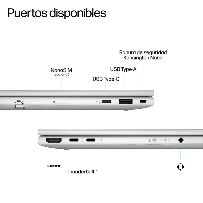 EAN 0199251426346 - HP EliteBook 8 Flip G1i 13 inch Notebook AI PC Wolf Pro Security Edition Intel Core Ultra 5 225U Híbrido  imagen 3