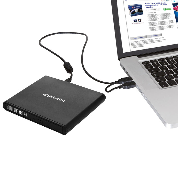 EAN 0023942989387 - Verbatim Slimline CD/DVD unidad de disco óptico DVD-RW Negro imagen 3