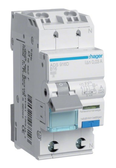 EAN 3250611068143 - Hager ADS916D corta circuito Tipo A 2 imagen 1