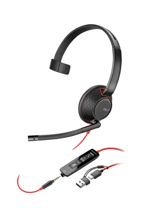 EAN 0197498433097 - HP Poly Blackwire 5210 Monaural USB-C Headset +3.5mm Plug +USB-C/A Adapter (Bulk) Alámbrico Diadema Ofici imagen 9
