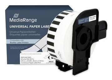 EAN 4260459618171 - MediaRange MRBDK22210 etiqueta de impresora Blanco Etiqueta para impresora no adhesiva imagen 1