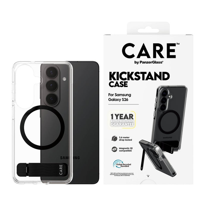 EAN 5715685034084 - PanzerGlass CARE™ by ® Urban Explorer Case Transparent w. Black Kickstand & Qi Samsung Galaxy S26 funda p imagen 2