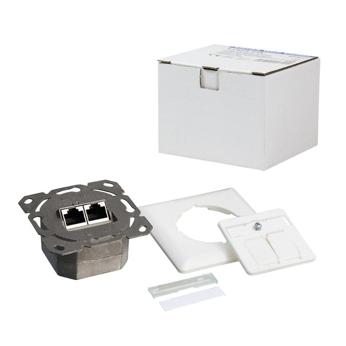 EAN 4052792028652 - LogiLink NP0125 toma de corriente RJ-45 Metálico, Blanco imagen 7