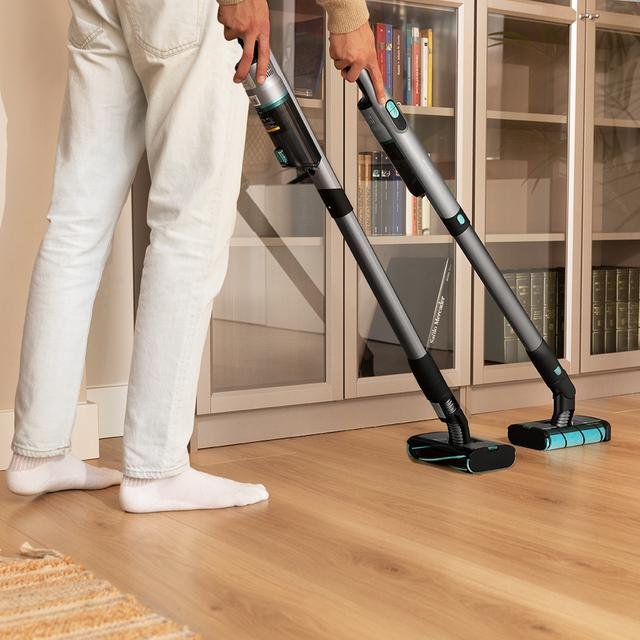 EAN 8435484084086 - Cecotec Scoba 2100 Twice Aspiradora vertical Batería Secar Ciclónico Sin bolsa 210 W Negro, Azul imagen 5