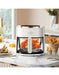 EAN 5608475037627 - Haeger Air Glass Sencillo 4,5 L Independiente 1200 W Freidora de aire caliente Beige, Oro, Transparente imagen 4