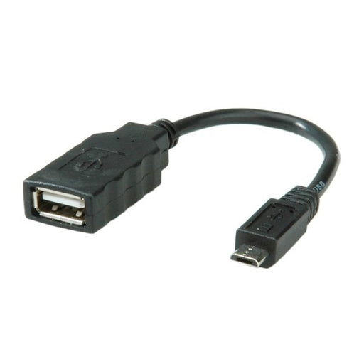 EAN 7611990120130 - ROLINE 11.02.8311 cable USB USB 2.0 0,15 m Micro-USB B USB A Negro imagen 1