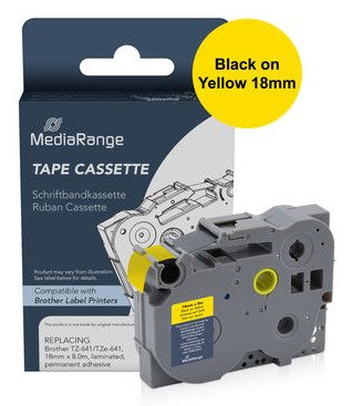 EAN 4260664879831 - MediaRange MRBTZFX641 cinta para impresora de etiquetas Negro sobre amarillo imagen 1