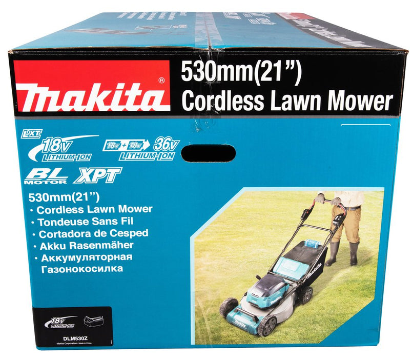 EAN 88381894432 - Makita DLM530Z cortadora de césped Cortacésped de empuje a gasolina Batería Negro, Azul imagen 14