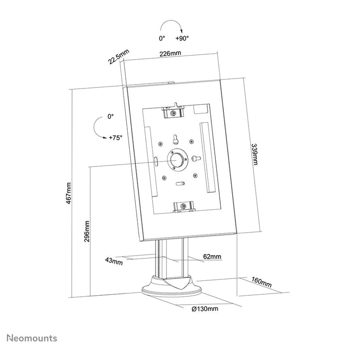 EAN 8717371449322 - Neomounts DS15-640WH1 soporte de seguridad para tabletas Blanco 27,9 cm (11") imagen 18