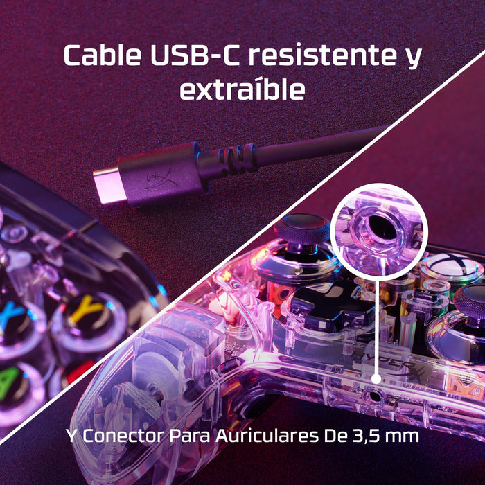 EAN 0197192136829 - HyperX Clutch Gladiate - Wired Gaming RGB Controller - Xbox Transparente USB Gamepad Xbox One, Xbox Serie imagen 6