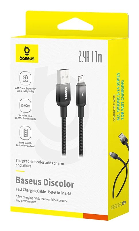 EAN 6932172668204 - Baseus P10374900111-00 cable de conector Lightning 1 m Negro imagen 2