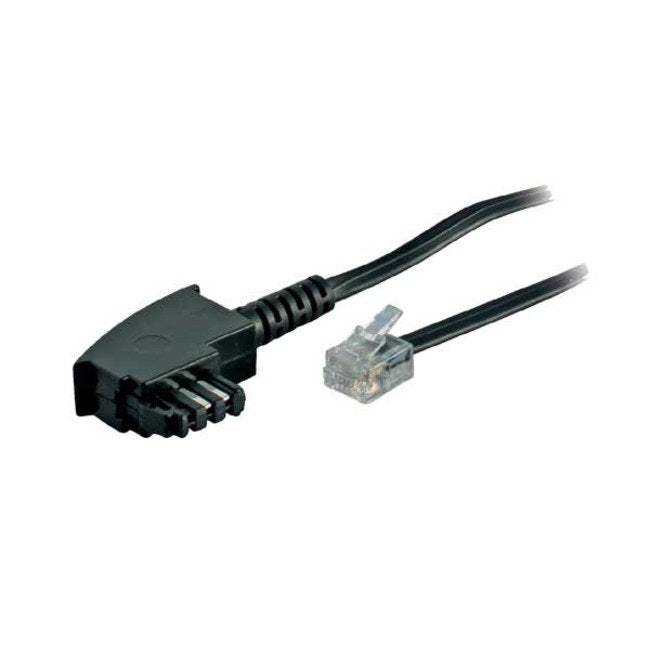 EAN 4017538700032 - S/CONN TAE-F/RJ-11, 3 m Transparente, Negro imagen 1