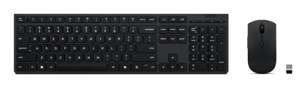 EAN 0195892114765 - Lenovo 4X31R64328 teclado Ratón incluido Oficina RF Wireless + Bluetooth Alemán Negro imagen 1