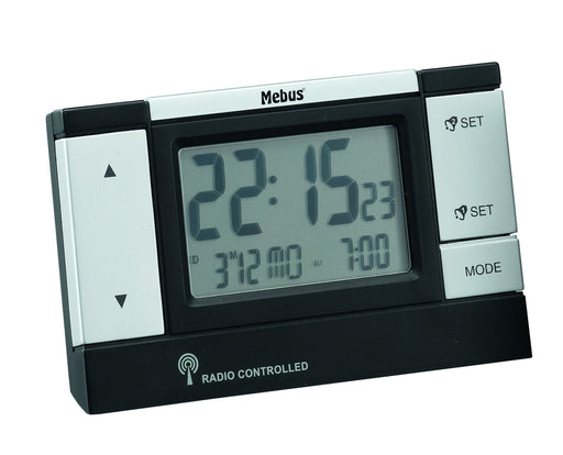 EAN 4007218510594 - Mebus 51059 despertador Reloj despertador digital Negro, Plata imagen 1