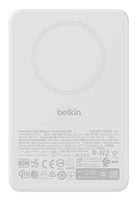 EAN 745883954582 - Belkin BPD022HQWH batería externa 10000 mAh Cargador inalámbrico Blanco imagen 2