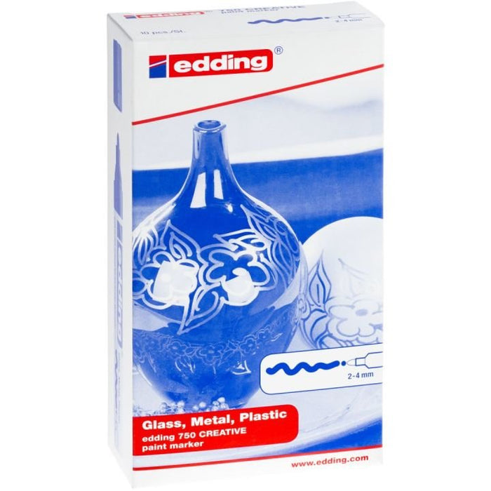 EAN 4004764087716 - Edding 750 Negro, Azul, Marrón, Verde, Azul claro, Naranja, Rosa, Rojo, Violeta, Amarillo 10 pieza(s) imagen 2