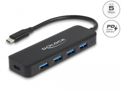 EAN 4043619641703 - DeLOCK 64170 hub de interfaz USB 3.2 Gen 1 (3.1 Gen 1) Type-C 5000 Mbit/s Negro imagen 2
