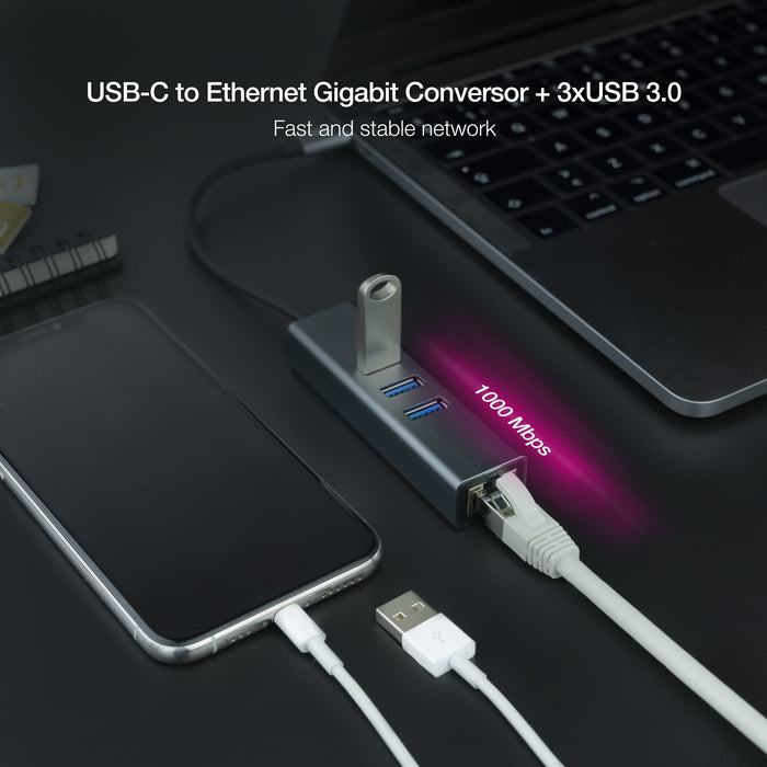 EAN 8433281011472 - Nanocable 10.03.0408 base para portátil y replicador de puertos Alámbrico USB 3.2 Gen 1 (3.1 Gen 1) Type- imagen 3